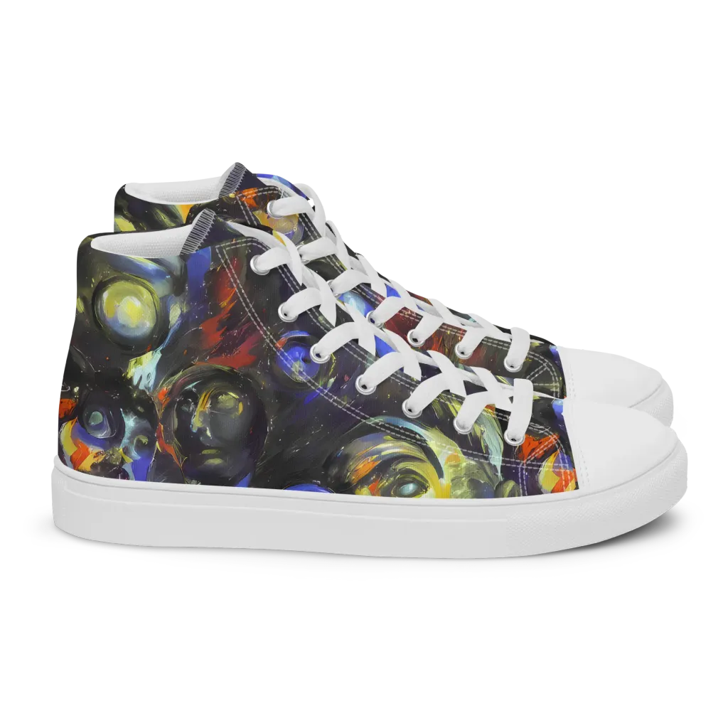 Corinthian Gaze on Women's High Top Canvas Shoes — Right