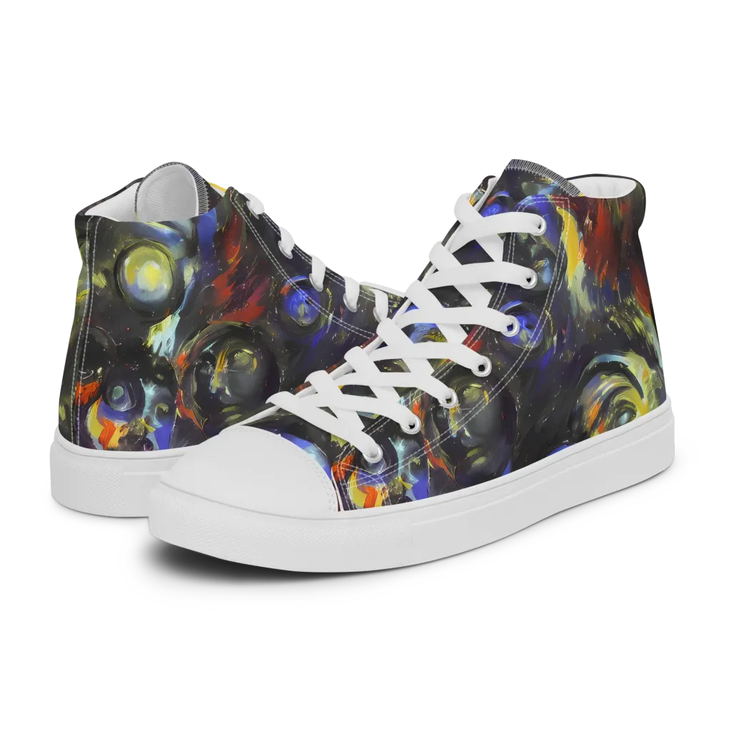 Corinthian Gaze on Women's High Top Canvas Shoes — Left