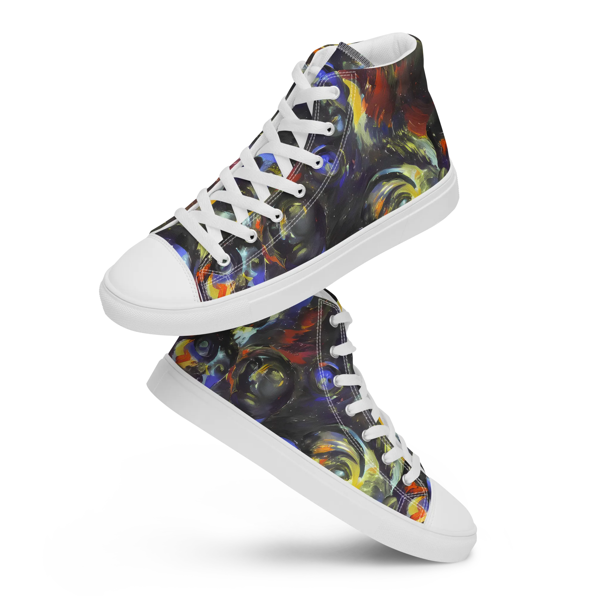 Corinthian Gaze on Women's High Top Canvas Shoes — Front