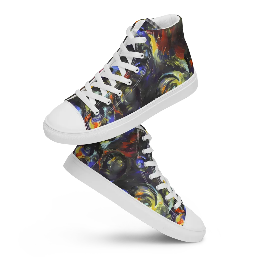 Corinthian Gaze on Women's High Top Canvas Shoes — Front