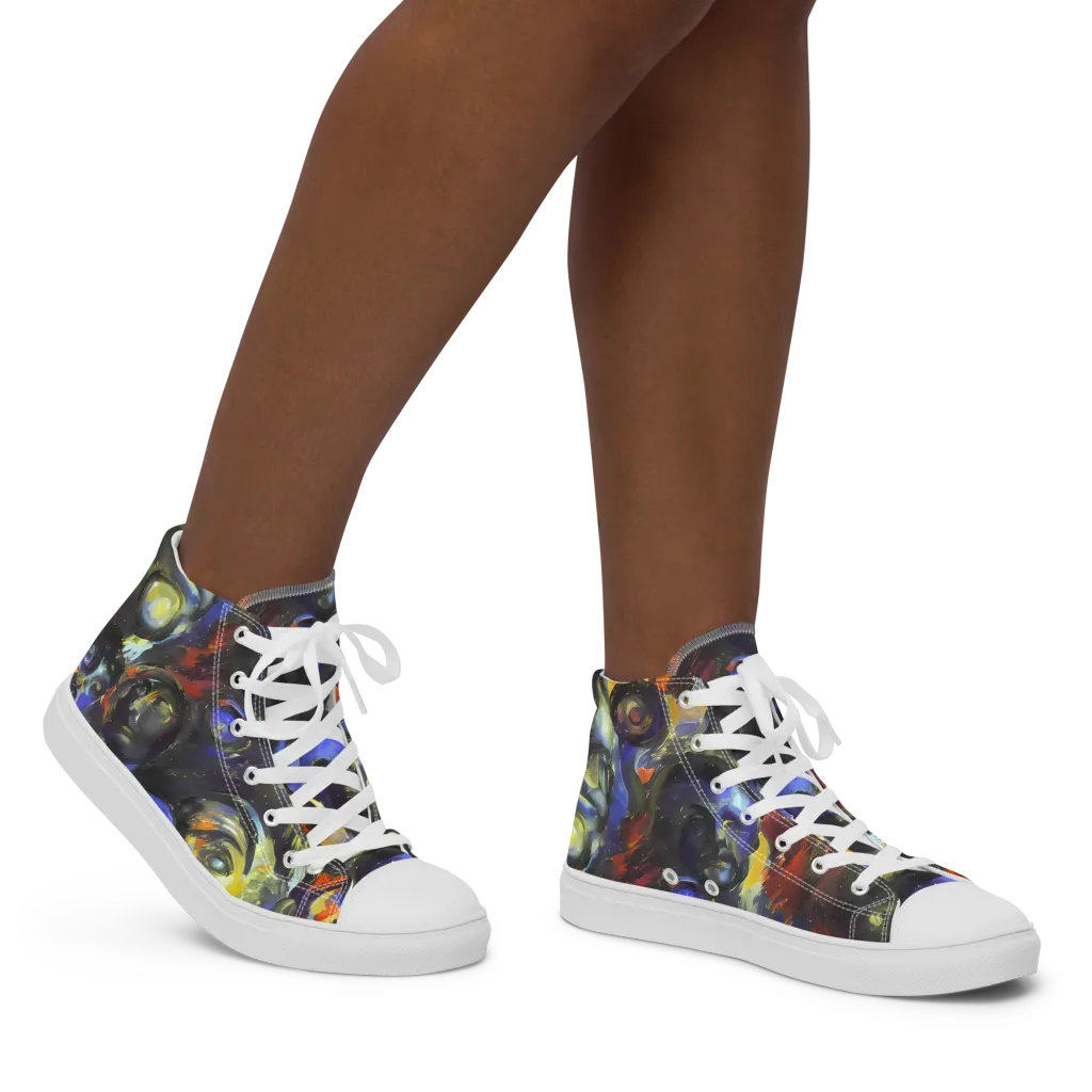 Corinthian Gaze on Women's High Top Canvas Shoes — Right