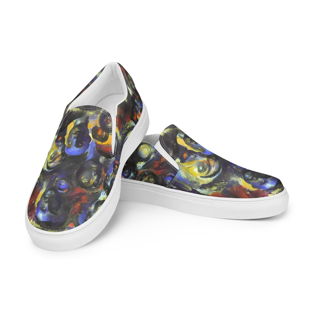 Corinthian Gaze on Men's Slip-On Canvas Shoes — Left Front