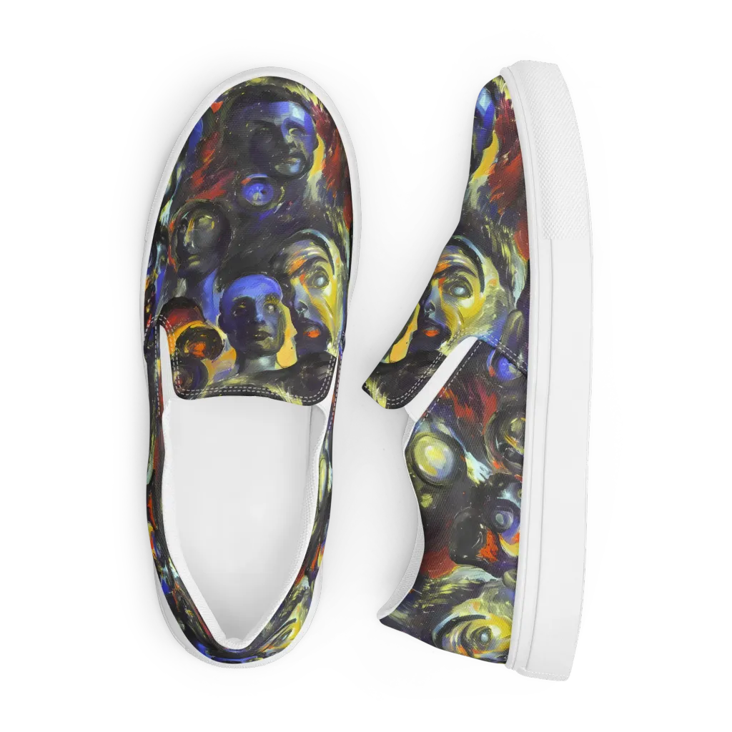 Corinthian Gaze on Men's Slip-On Canvas Shoes — Front