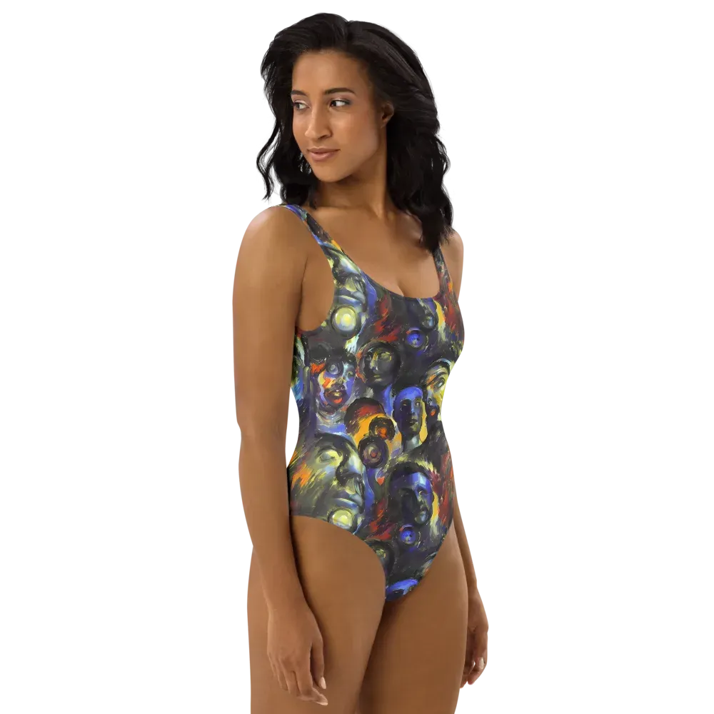 Corinthian Gaze on One-Piece Swimsuit — Right