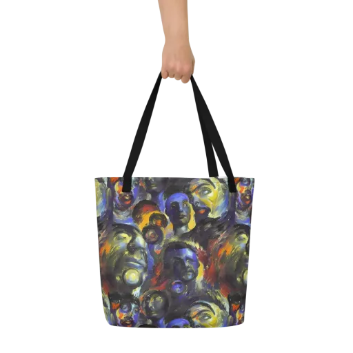 Corinthian Gaze on a Large Tote Bag W/ Pocket