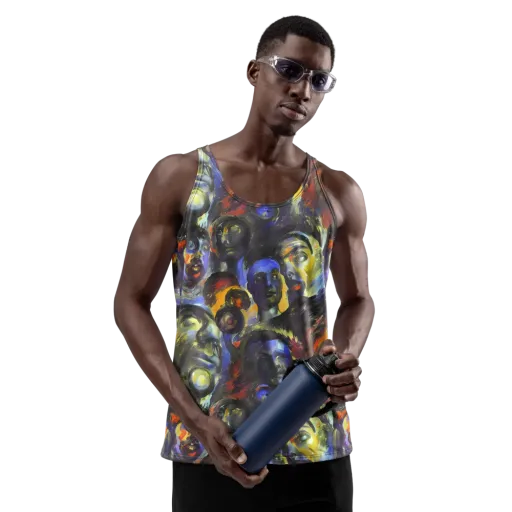Corinthian Gaze on a Men's Tank Top
