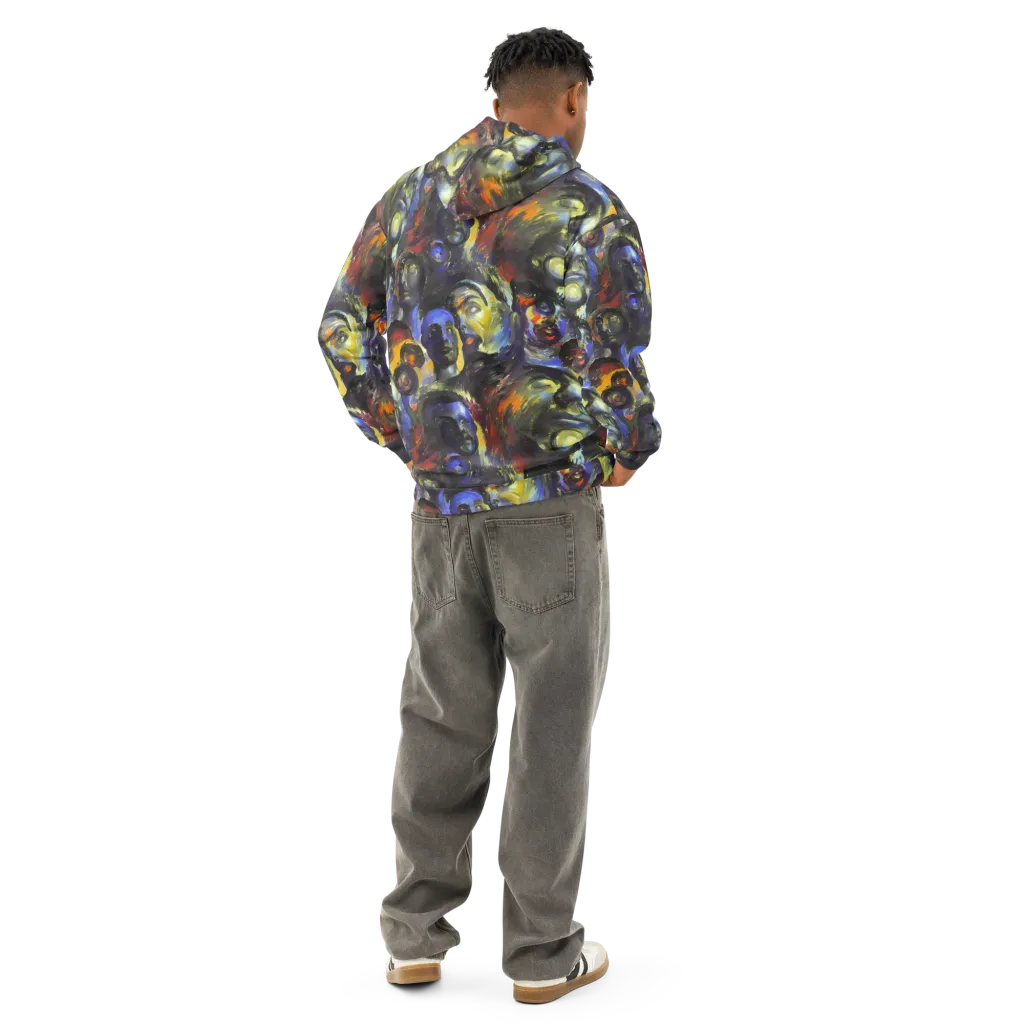 Corinthian Gaze on Cotton Hoodie — Back