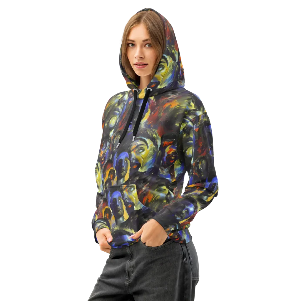 Corinthian Gaze on Cotton Hoodie — Left Front