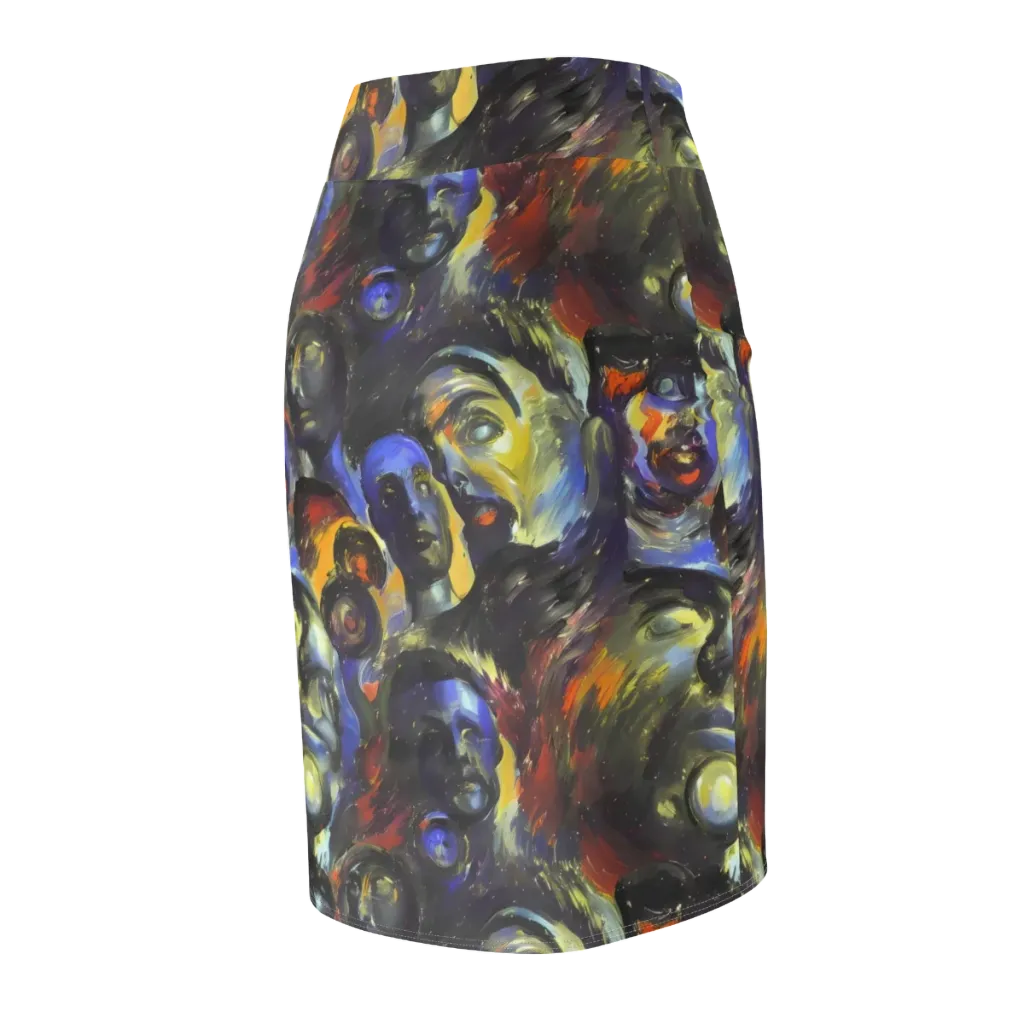 Corinthian Gaze on Pencil Skirt — Back Side