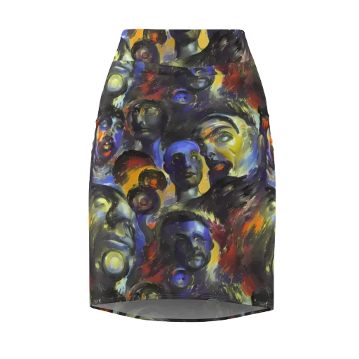 Corinthian Gaze on a Pencil Skirt