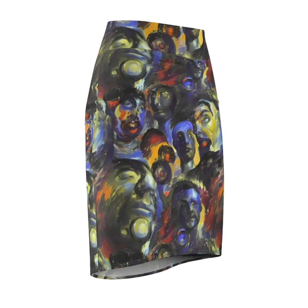 Corinthian Gaze on Pencil Skirt — Front Side
