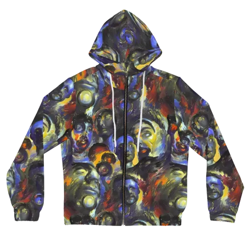 Corinthian Gaze on a Women's Full-Zip Hoodie