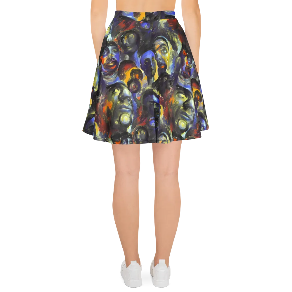 Corinthian Gaze on Skater Skirt — Back