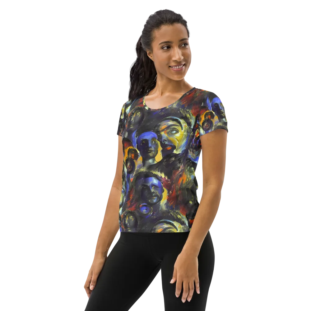 Corinthian Gaze on Women's Athletic T-Shirt — Left