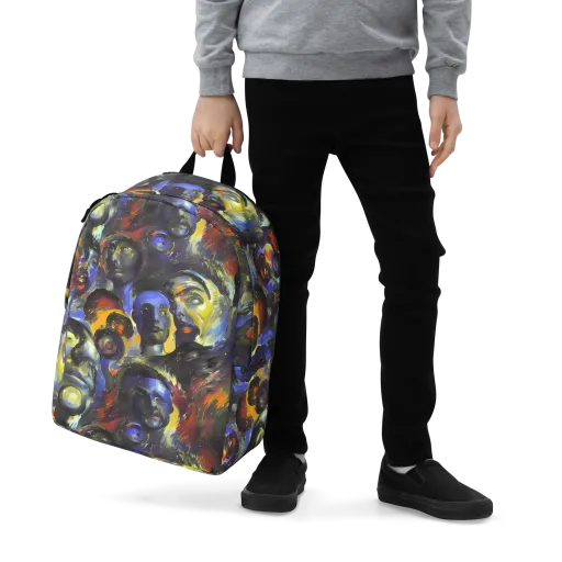 Corinthian Gaze on a Minimalist Backpack