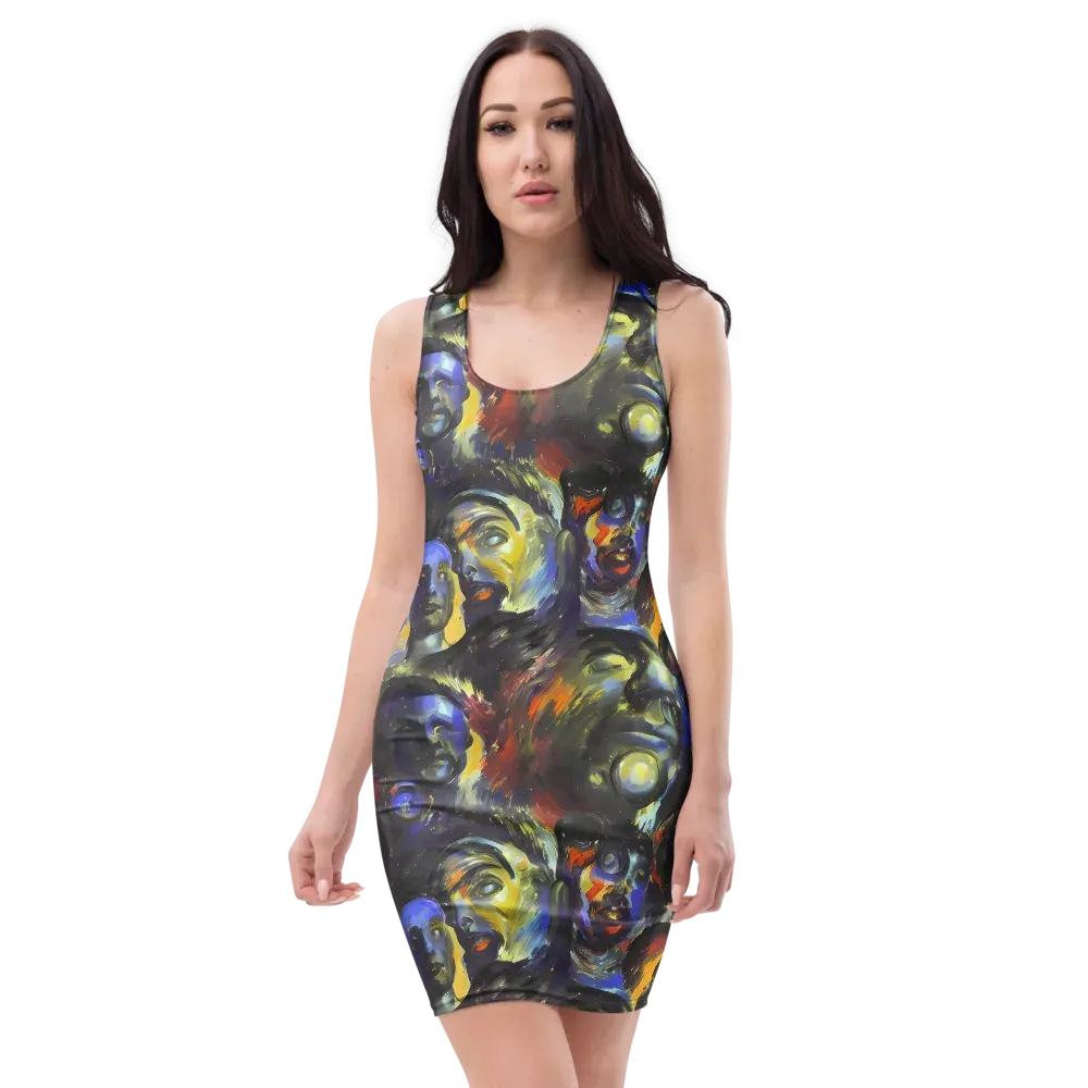 Corinthian Gaze on Bodycon Dress — Front