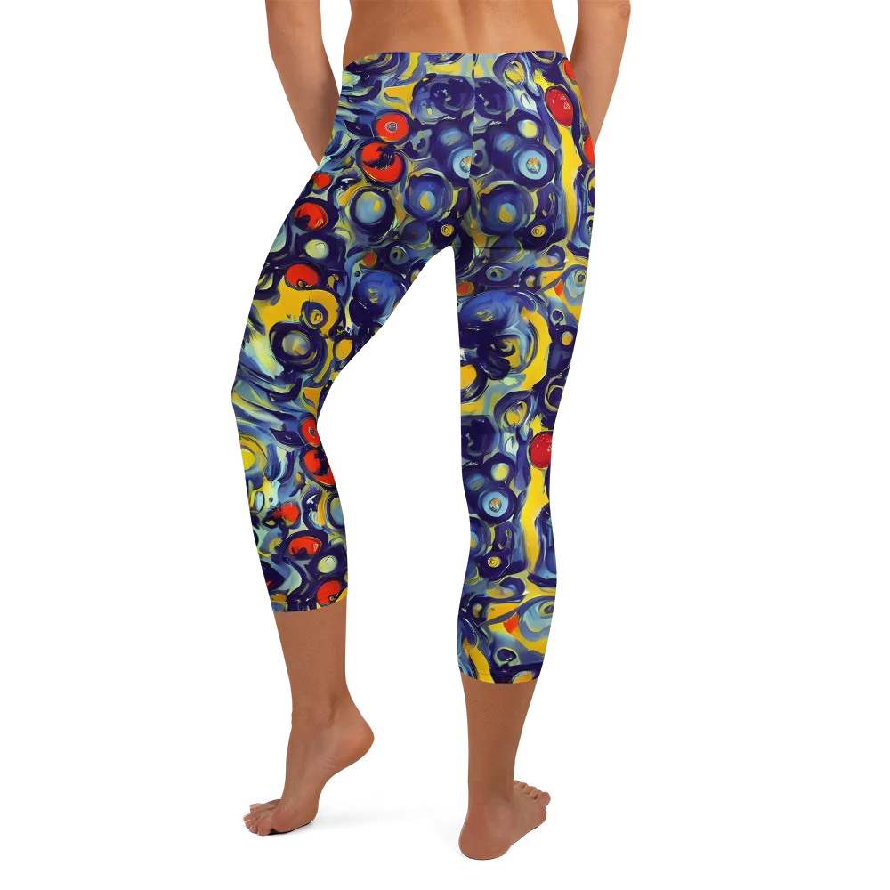 Dynamic Doodles on Capri Leggings — Back