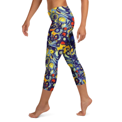 Dynamic Doodles on a Capri Leggings