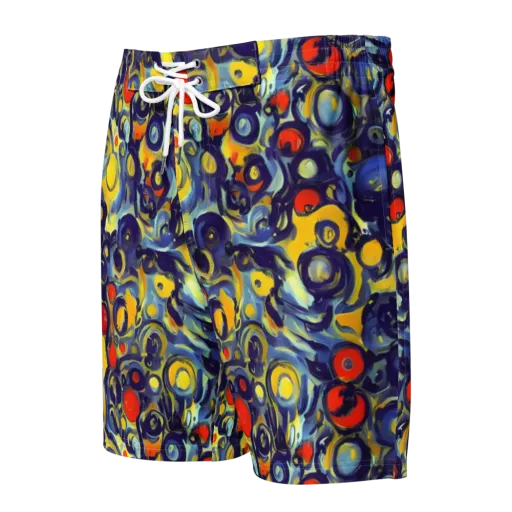 Dynamic Doodles on a Men's Board Shorts