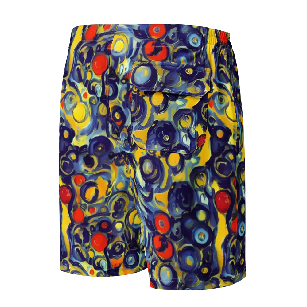 Dynamic Doodles on Men's Board Shorts — Back