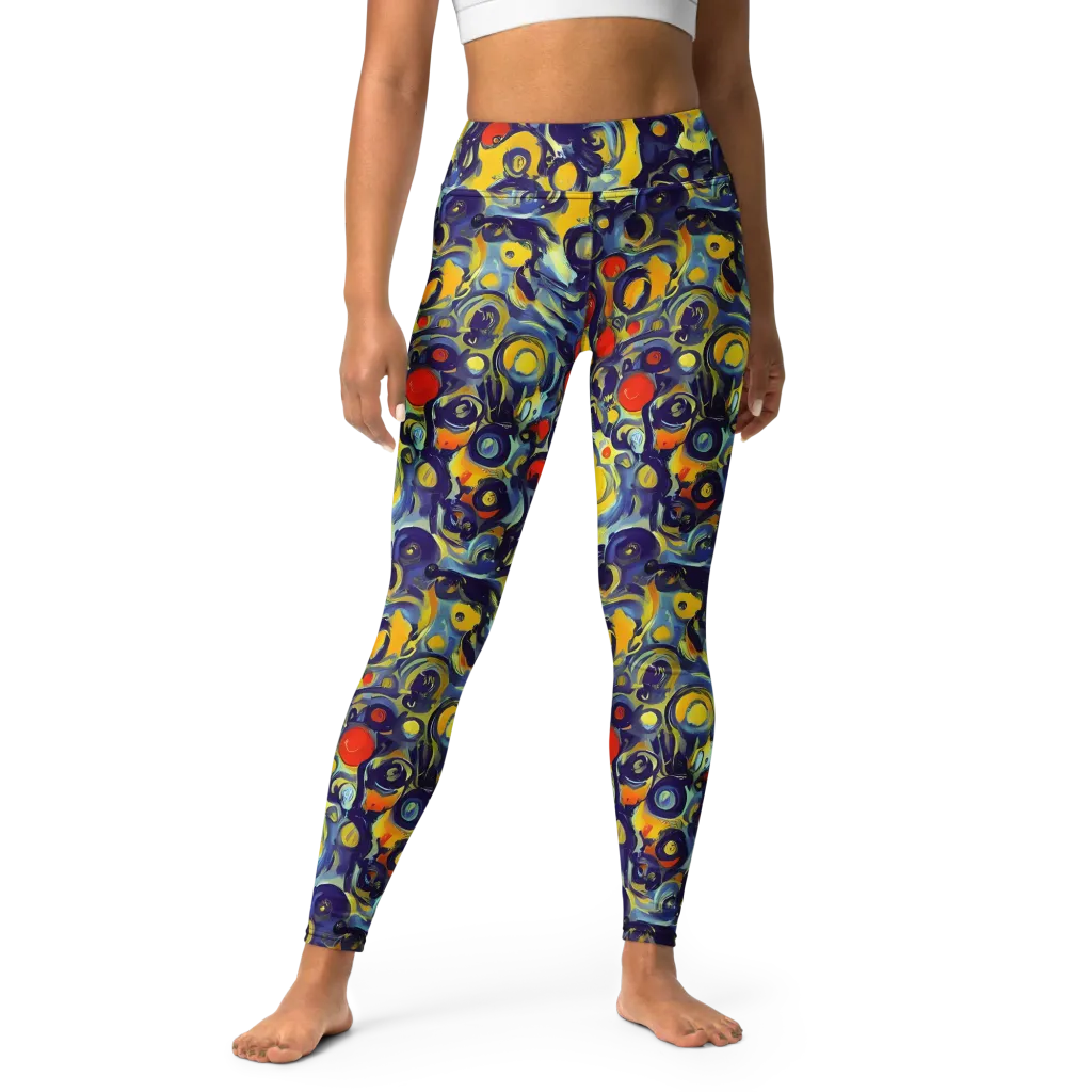 Dynamic Doodles on Yoga Leggings — Front