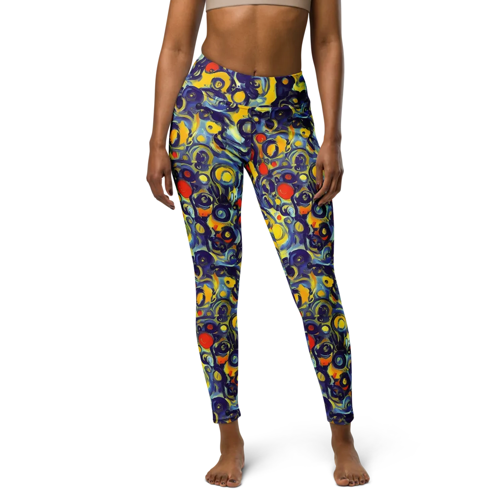 Dynamic Doodles on Yoga Leggings — Front
