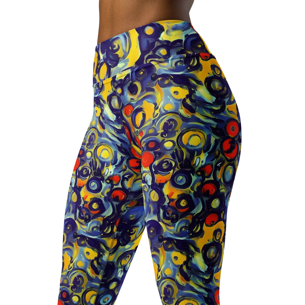 Dynamic Doodles on Yoga Leggings — Left Front