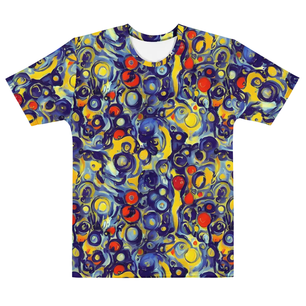 Dynamic Doodles on Men's Cotton Crew Neck T-Shirt — Front