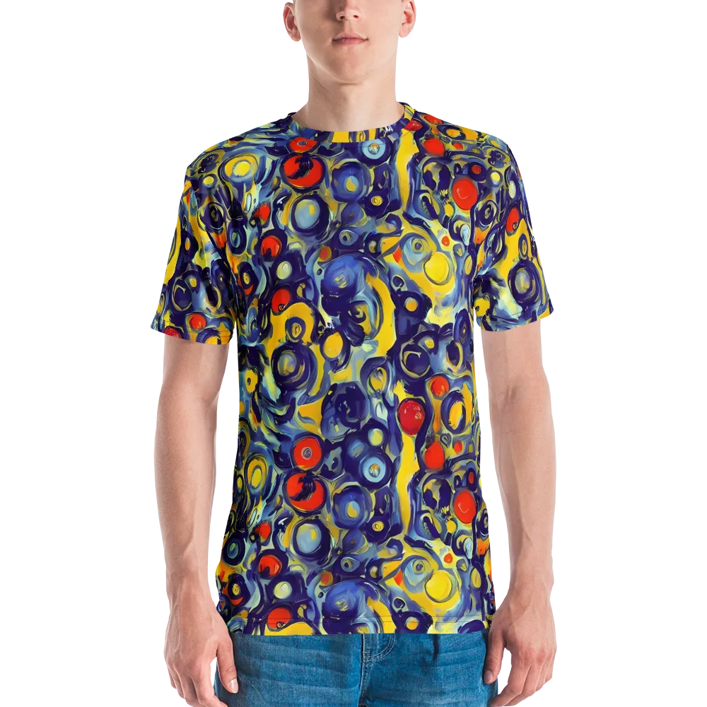 Dynamic Doodles on Men's Crew Neck T-Shirt — Front