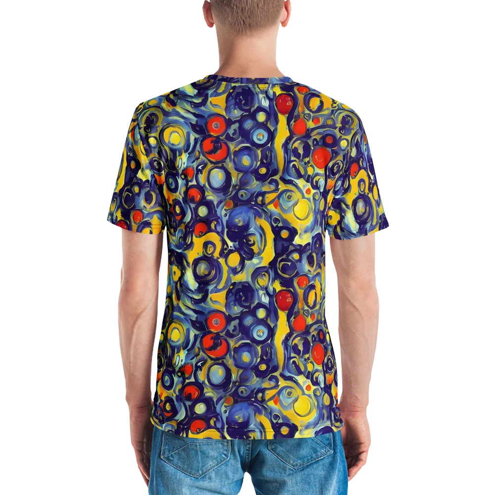 Dynamic Doodles on Men's Crew Neck T-Shirt — Back