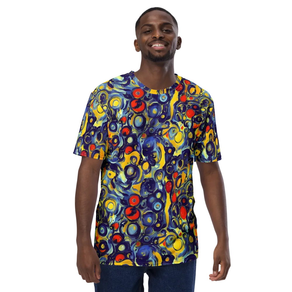 Dynamic Doodles on Men's Crew Neck T-Shirt — Front