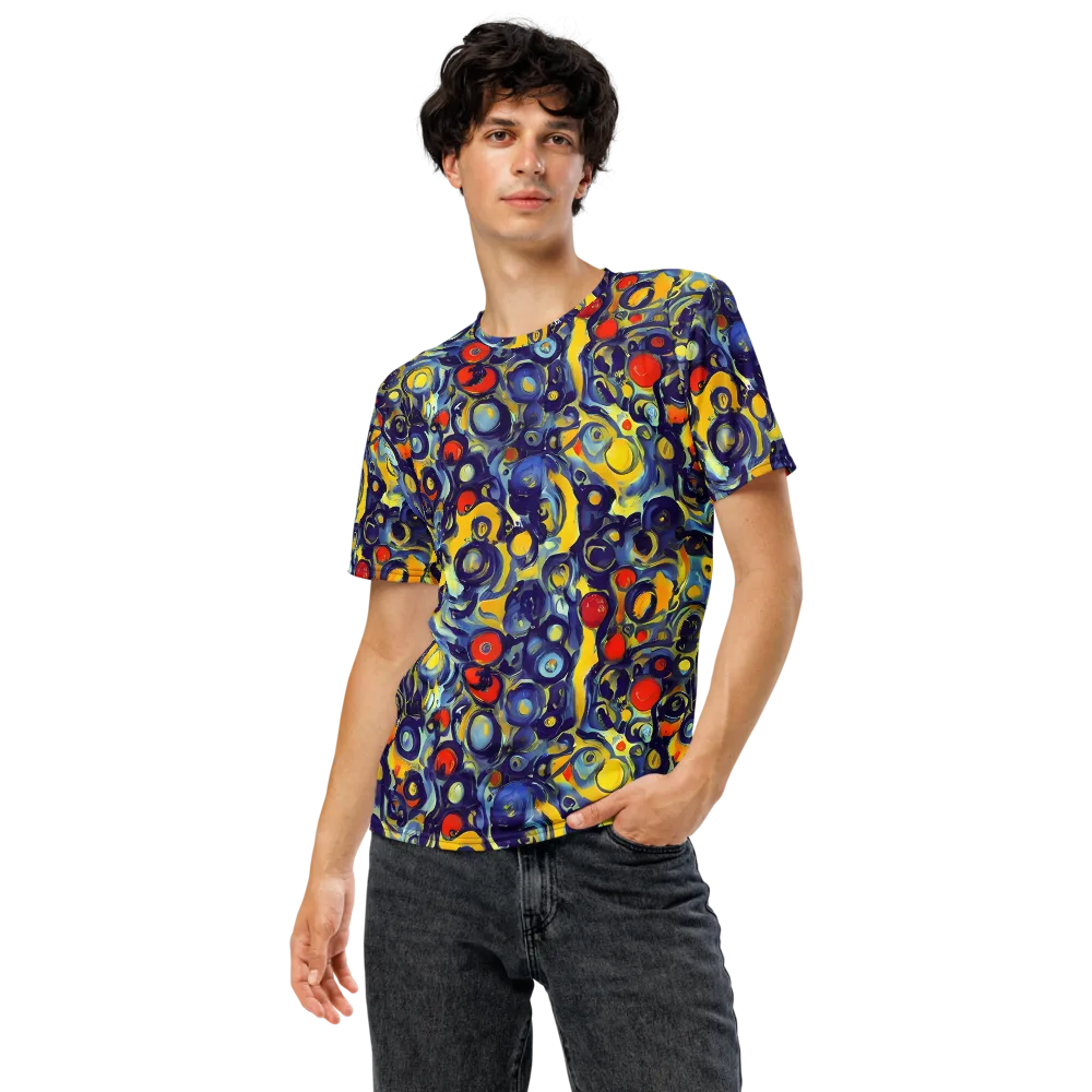 Dynamic Doodles on Men's Crew Neck T-Shirt — Front