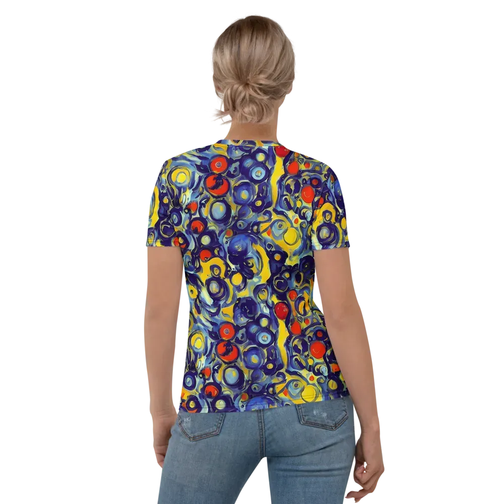 Dynamic Doodles on Women's Crew Neck T-Shirt — Back