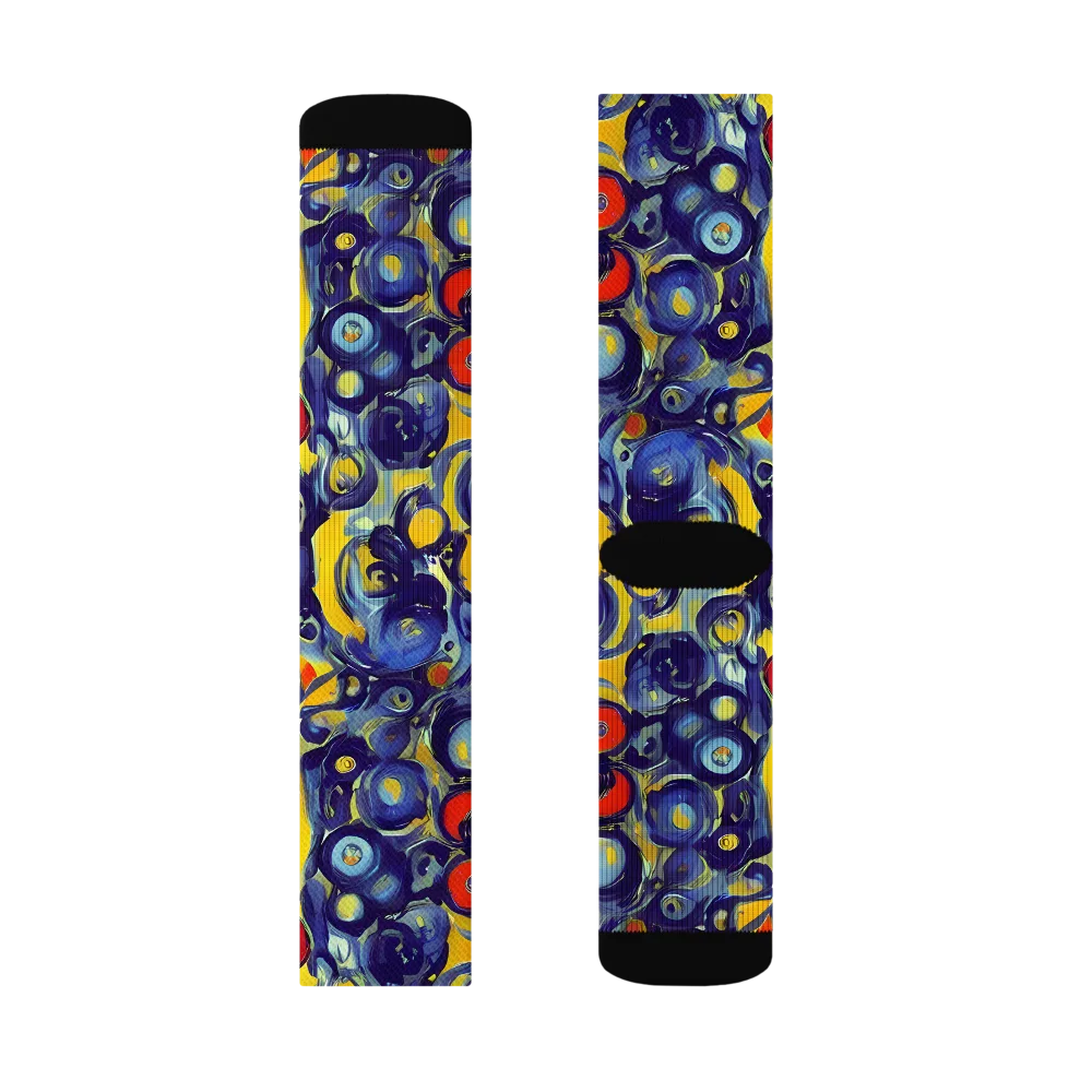 Dynamic Doodles on Socks — Left Sock