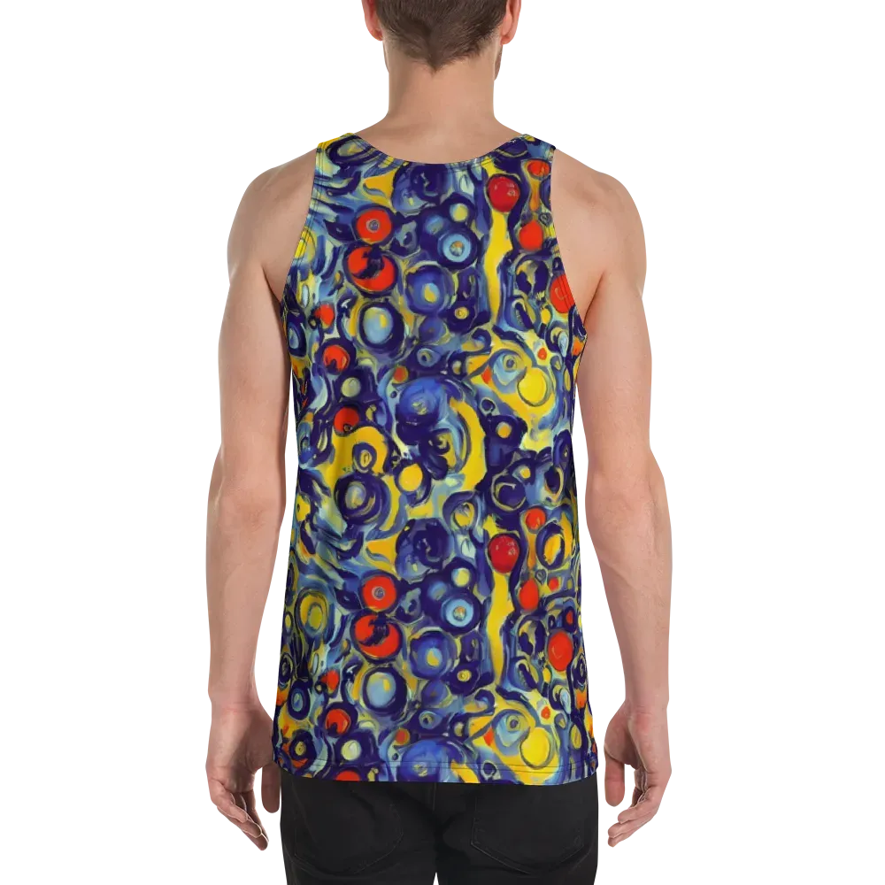 Dynamic Doodles on Men's Tank Top — Back