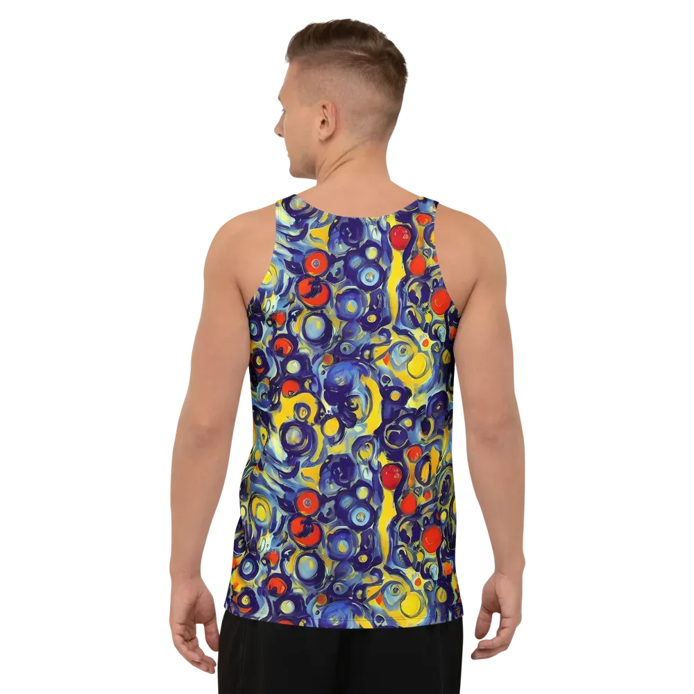 Dynamic Doodles on Men's Tank Top — Back