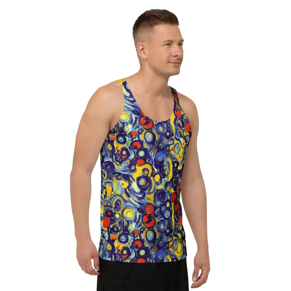 Dynamic Doodles on Men's Tank Top — Right Front