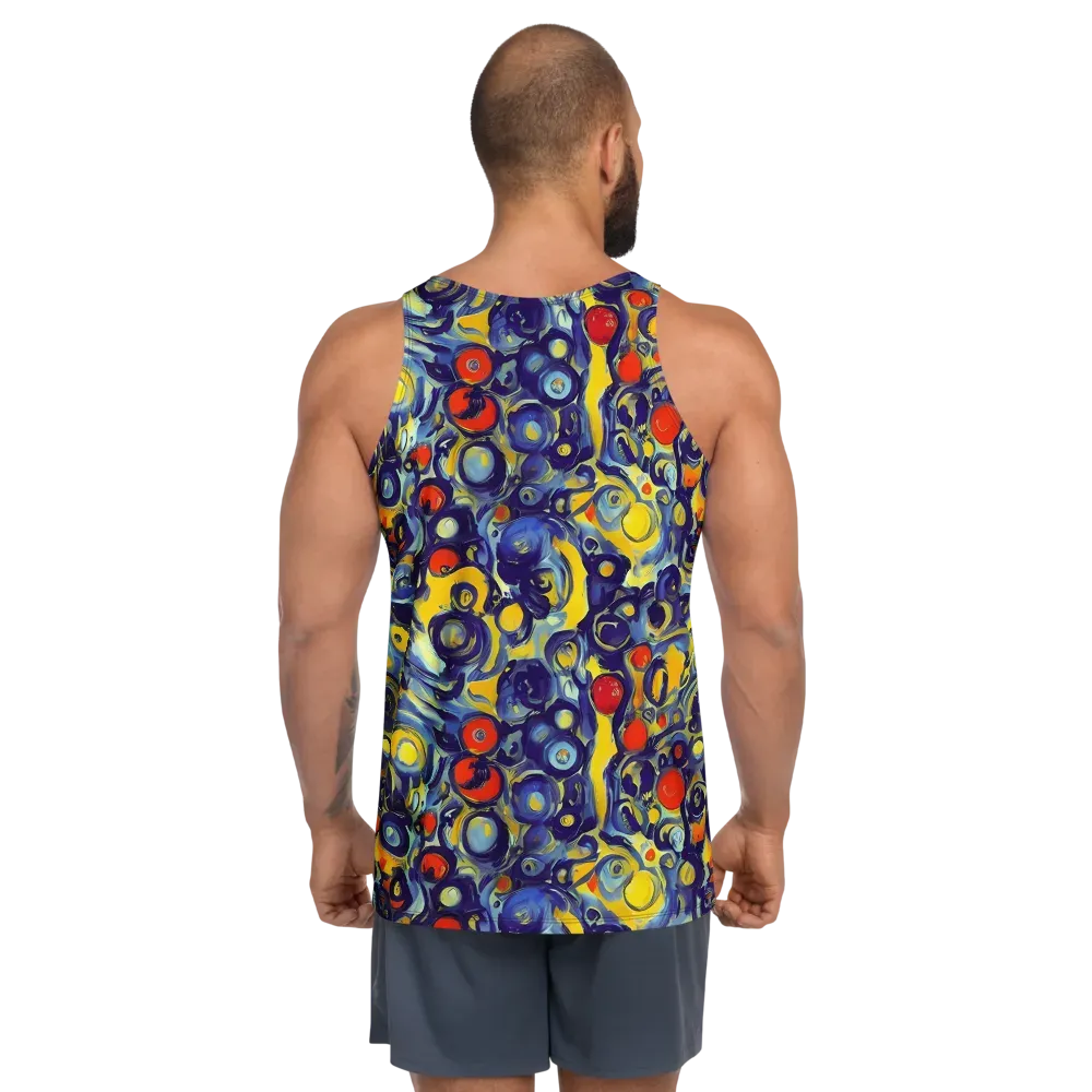 Dynamic Doodles on Men's Tank Top — Back