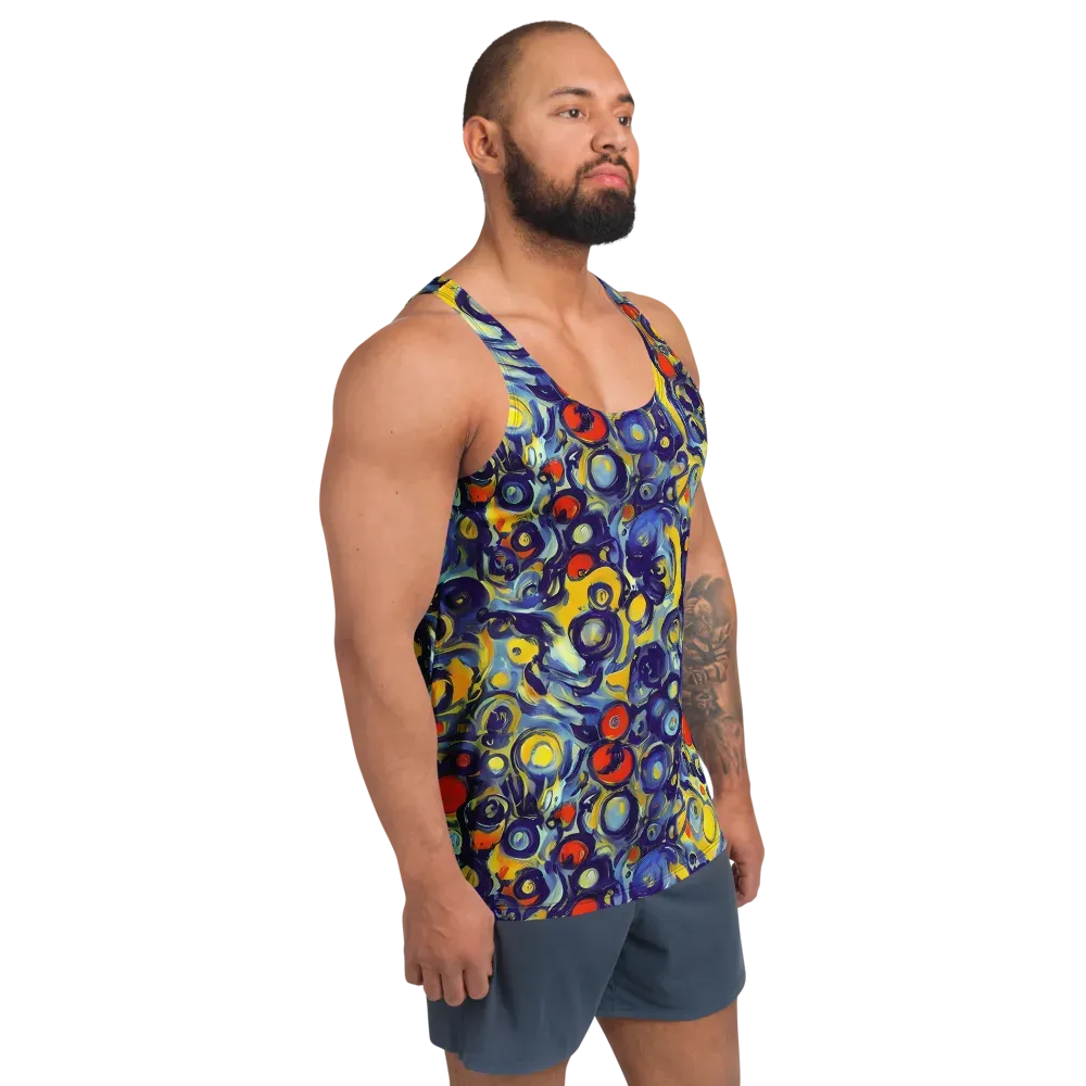 Dynamic Doodles on Men's Tank Top — Right Front
