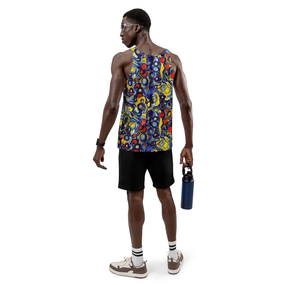 Dynamic Doodles on Men's Tank Top — Back