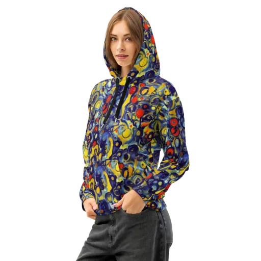 Dynamic Doodles on a Cotton Hoodie