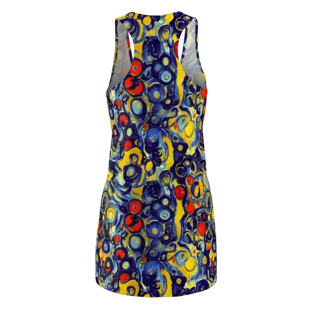 Dynamic Doodles on Racerback Dress — Back