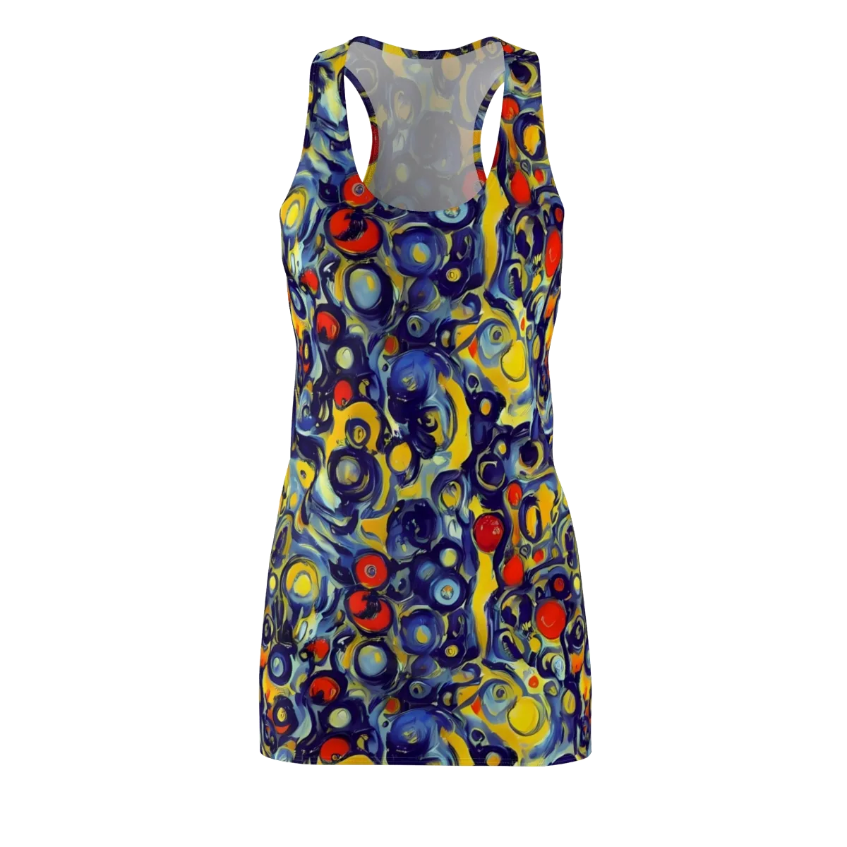 Dynamic Doodles on Racerback Dress — Front