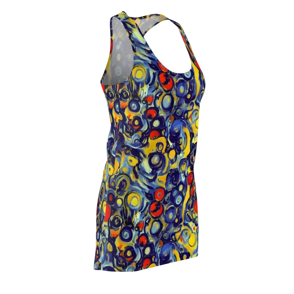 Dynamic Doodles on Racerback Dress — Front Side