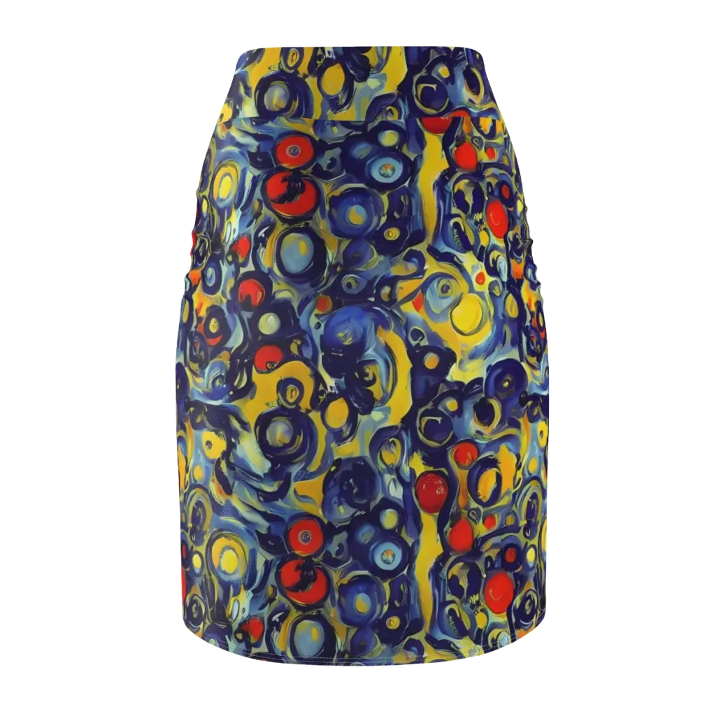 Dynamic Doodles on Pencil Skirt — Back