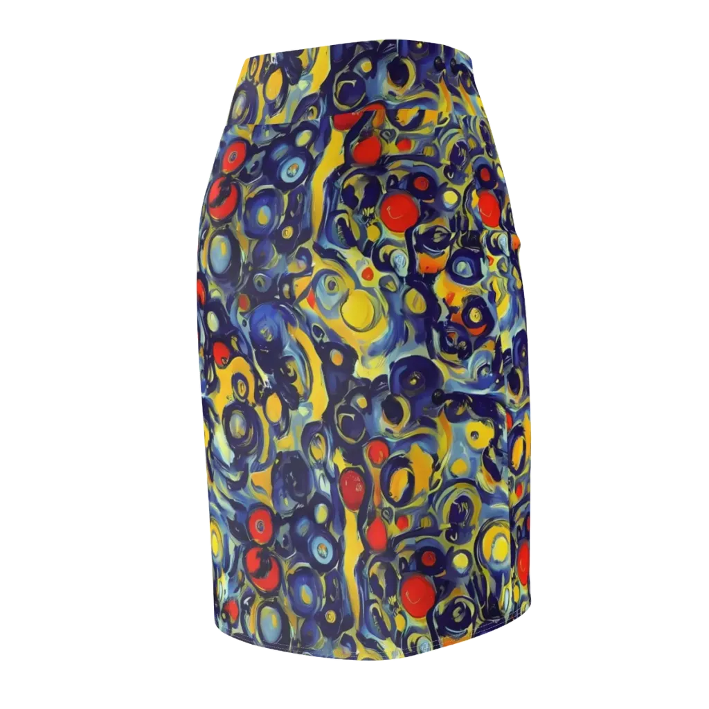 Dynamic Doodles on Pencil Skirt — Back Side