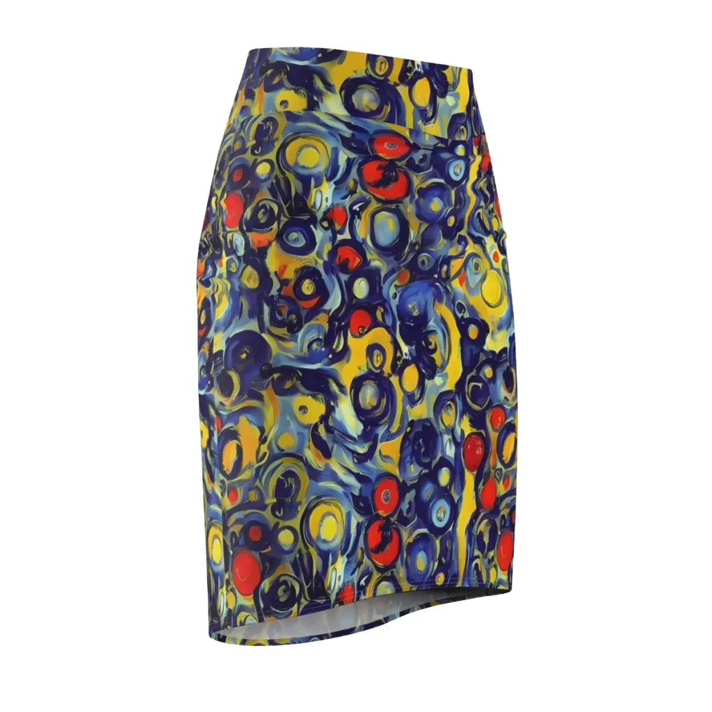 Dynamic Doodles on Pencil Skirt — Front Side