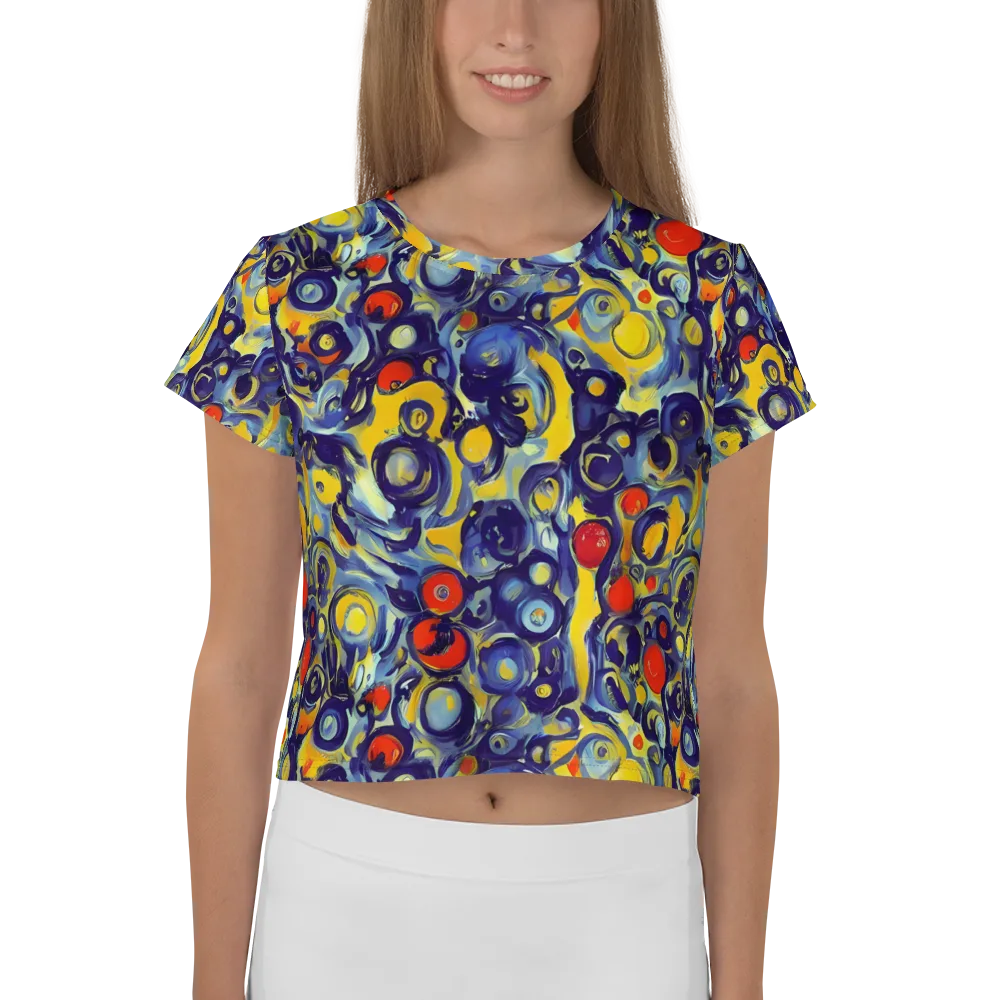 Dynamic Doodles on Crop Tee — Front