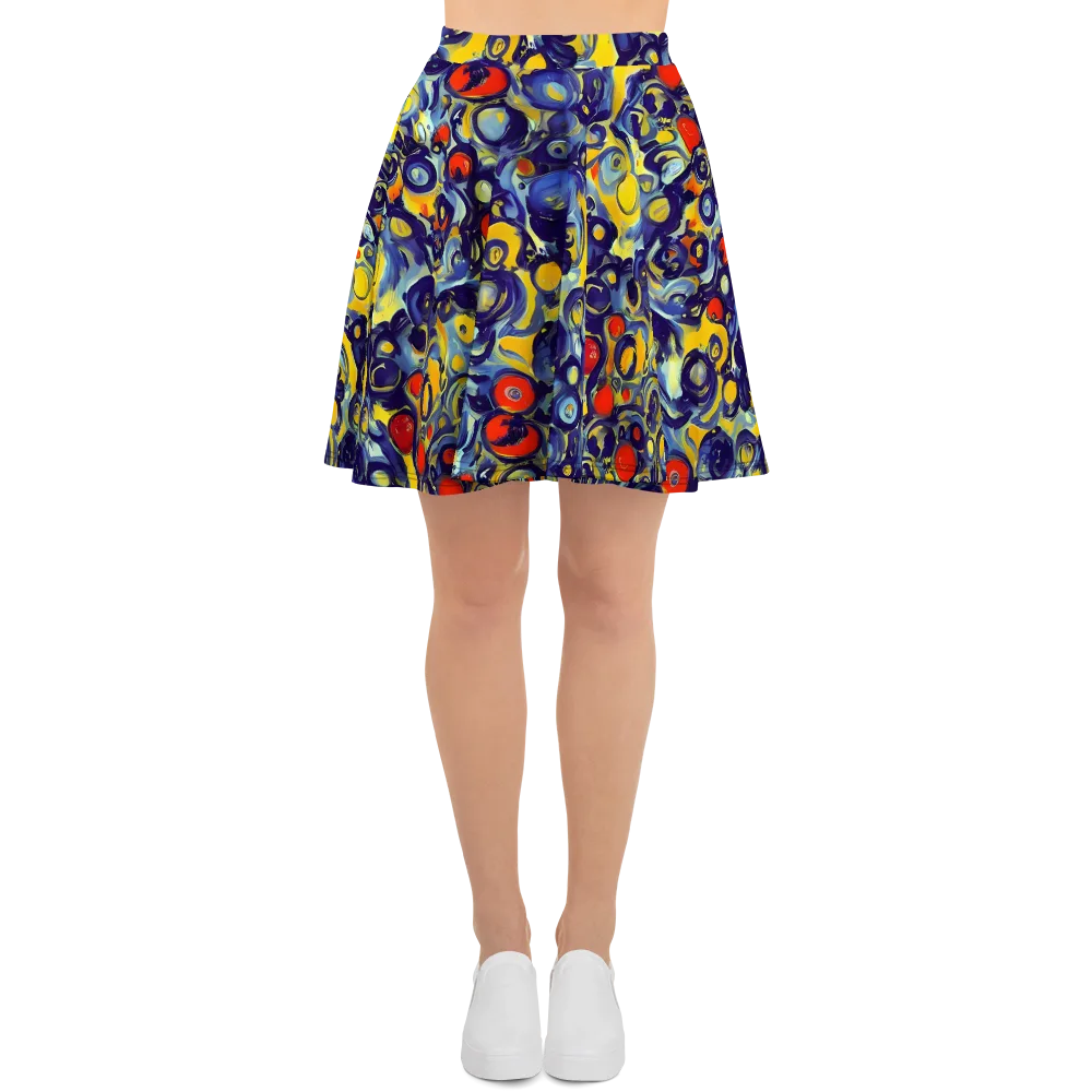 Dynamic Doodles on Skater Skirt — Front