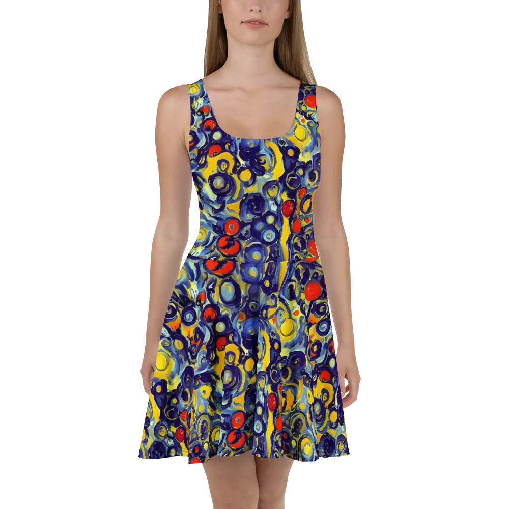 Dynamic Doodles on Skater Dress — Front
